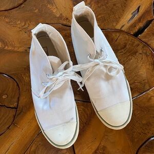 Generic Surplus Mens Sneakers Canvas White High Top Tennis